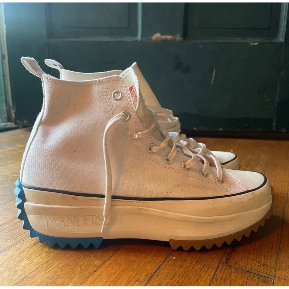 Converse JW Anderson Run Star Hike High Top Platform Sneakers White‎ Size 11 - Picture 3 of 7